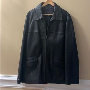 J Crew men’s fully lined leather jacket